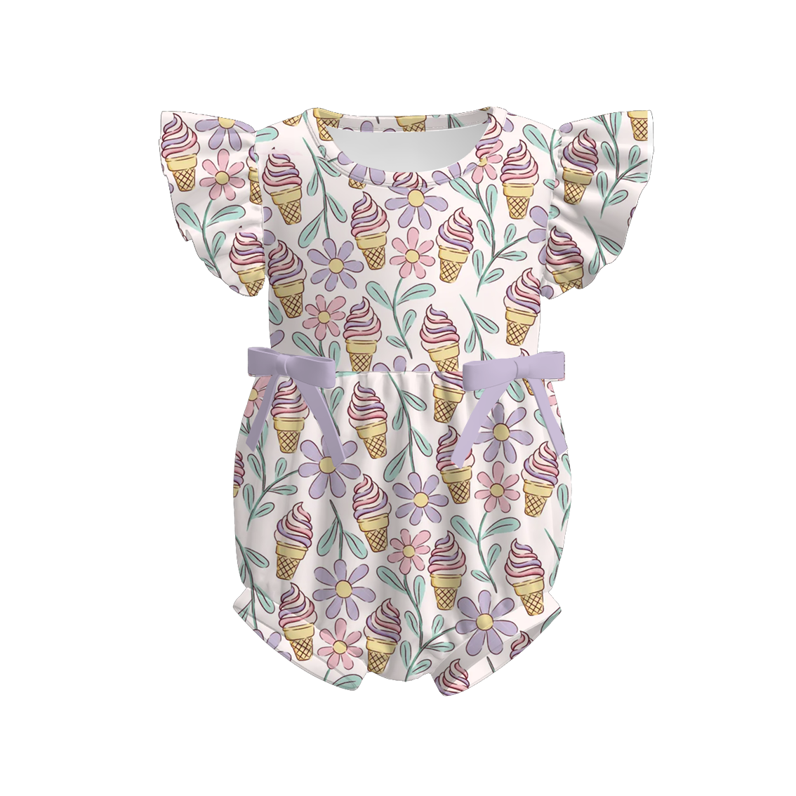 （Pre Order）Sisters Summer Ice Cream Print Dress＆Romper