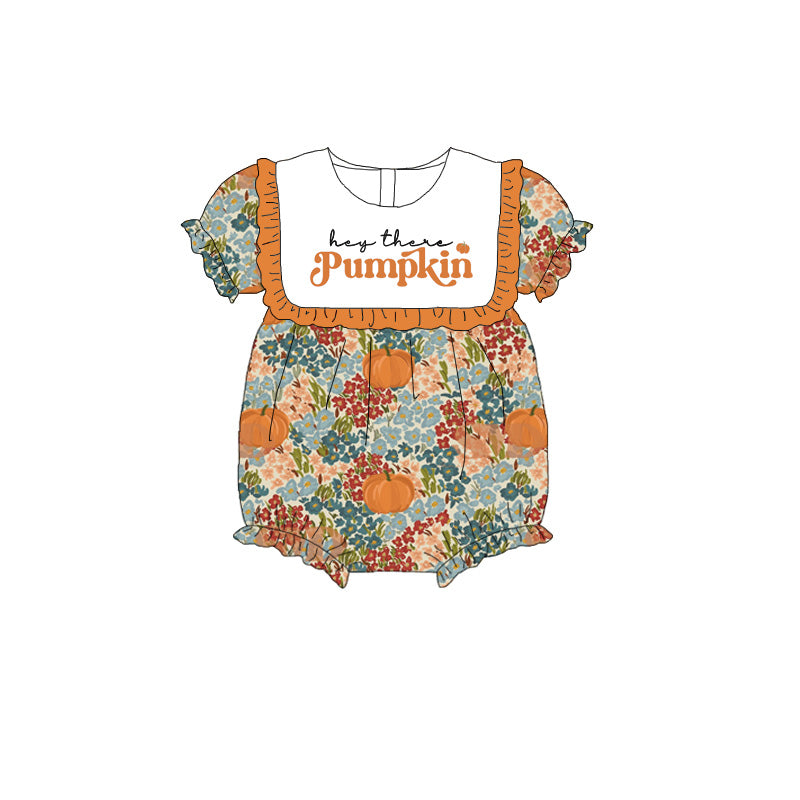 （Pre Order）Sisters Fall Pumpkin Embroidery Dress＆Romper