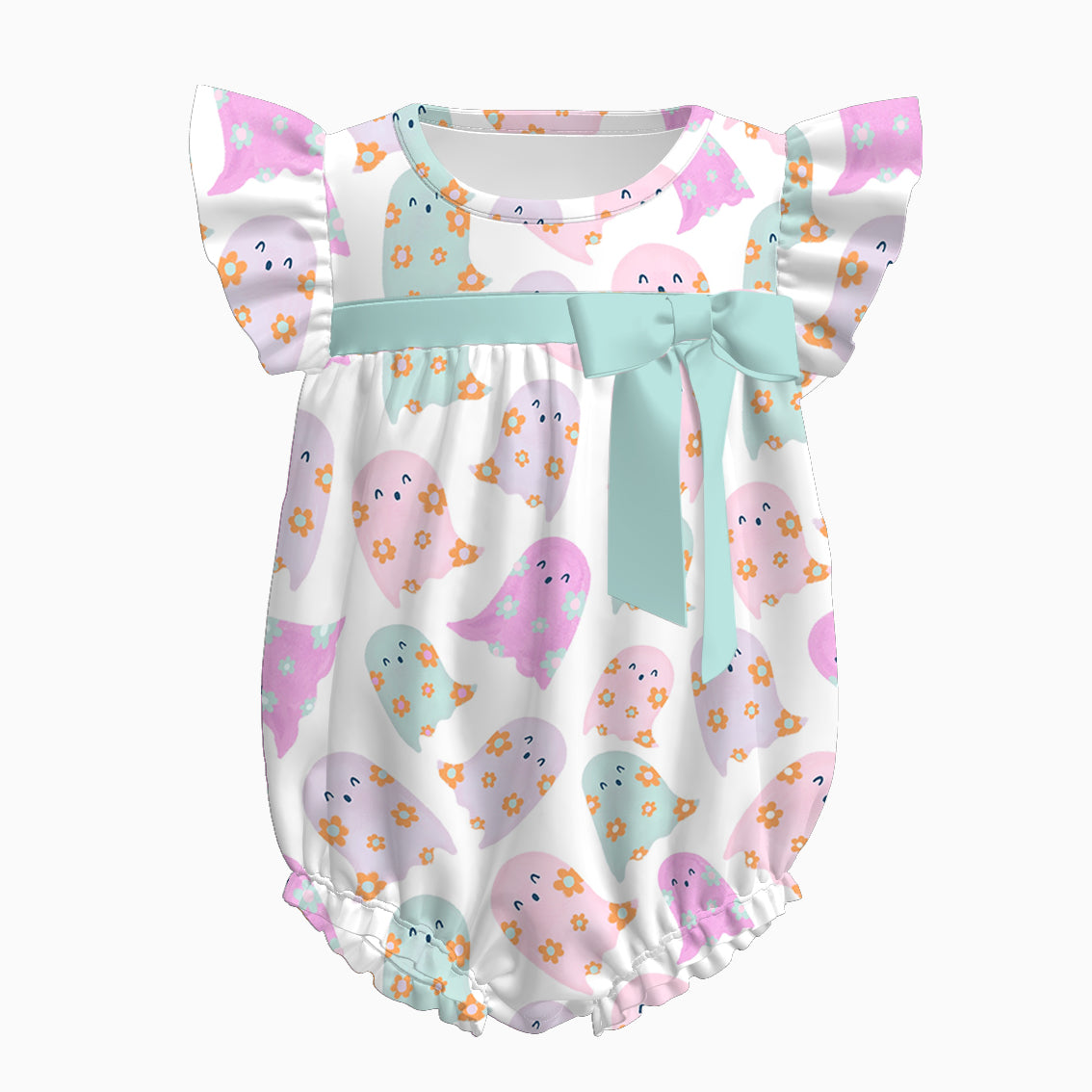 （Pre Order）Family Halloween Ghost Print Dress,Set,Pajamas＆Romper