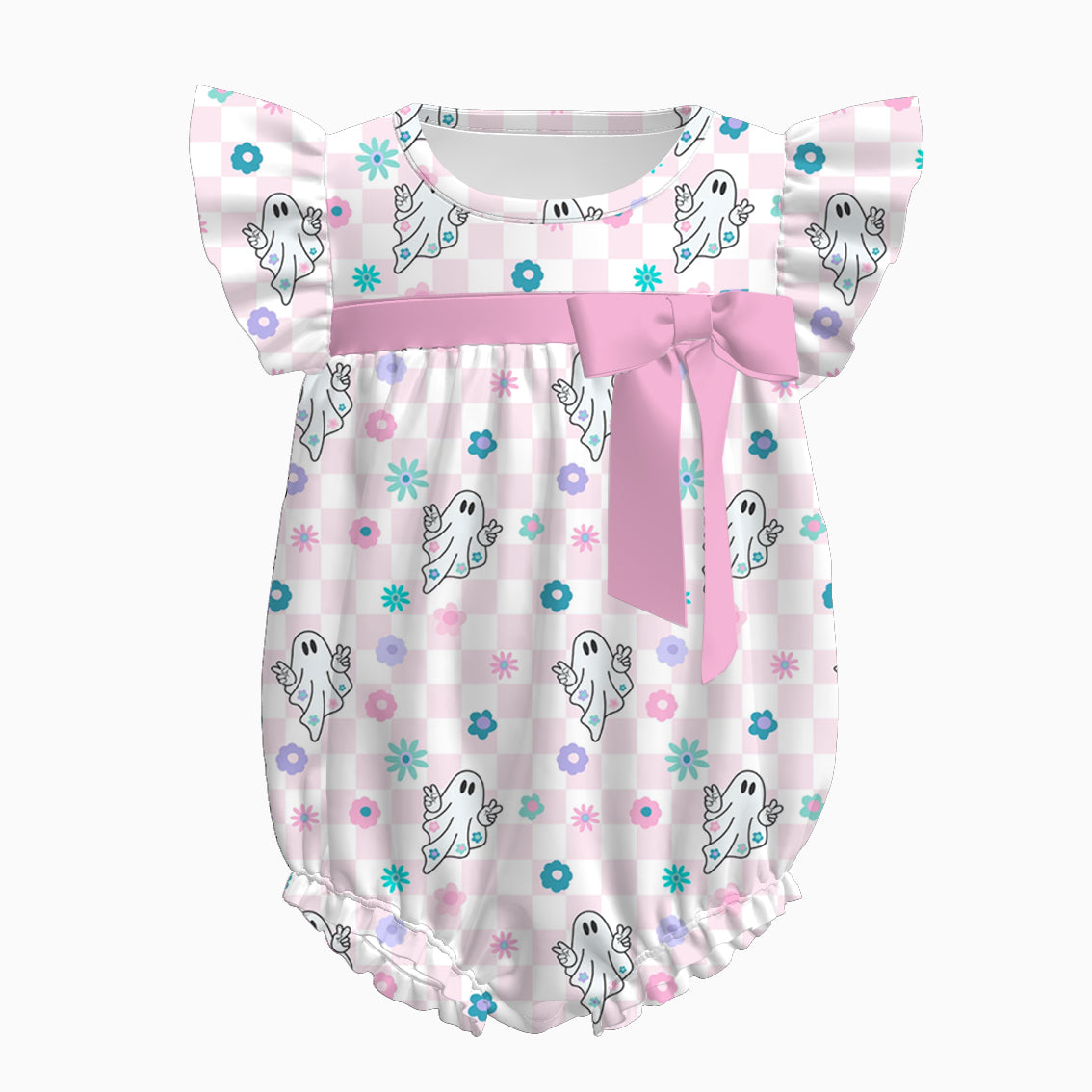 （Pre Order）Family Halloween Ghost Print Dress,Set,Pajamas＆Romper