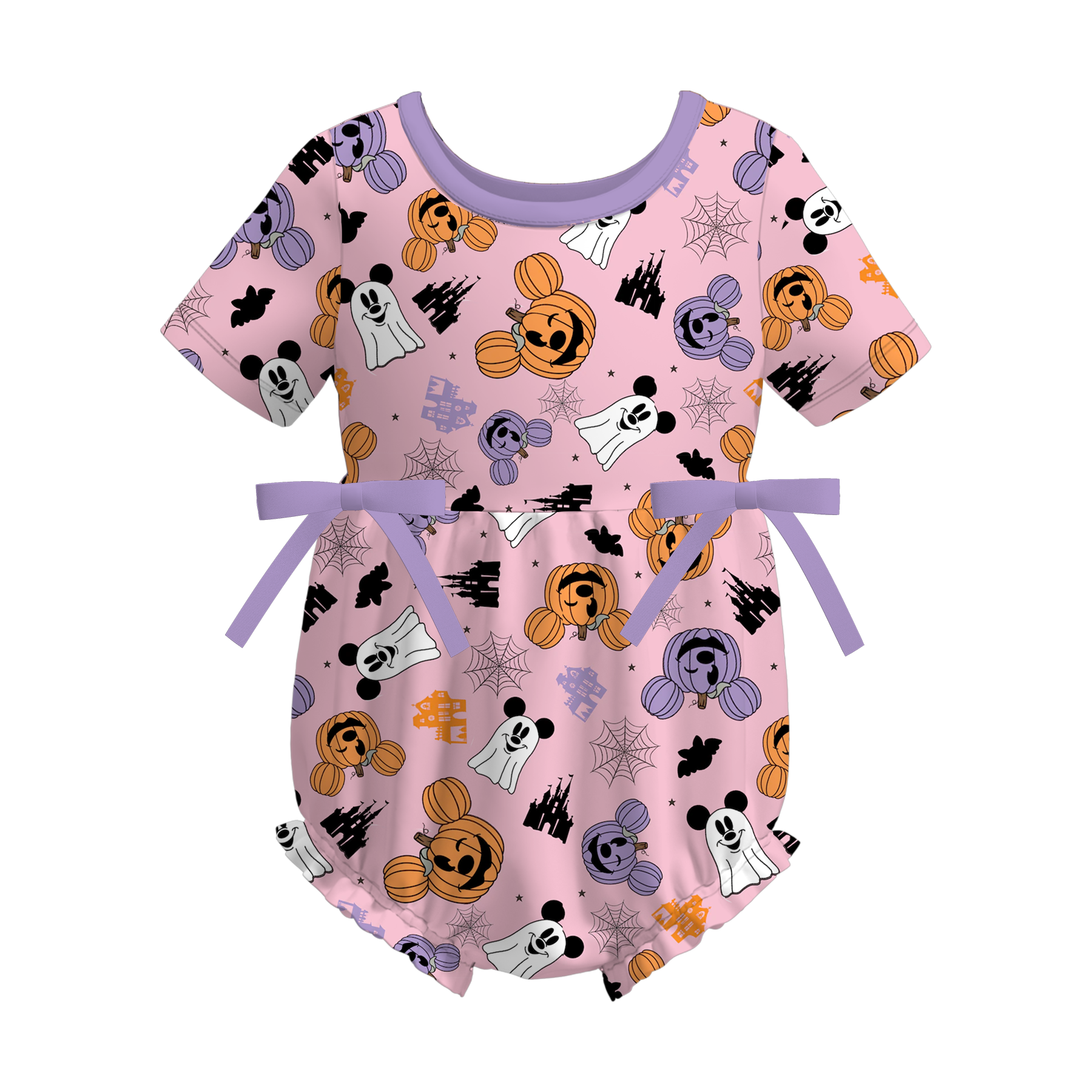 （Pre Order）Family Halloween Pumpkin Print Dress,Set,Jumpsuit＆Romper
