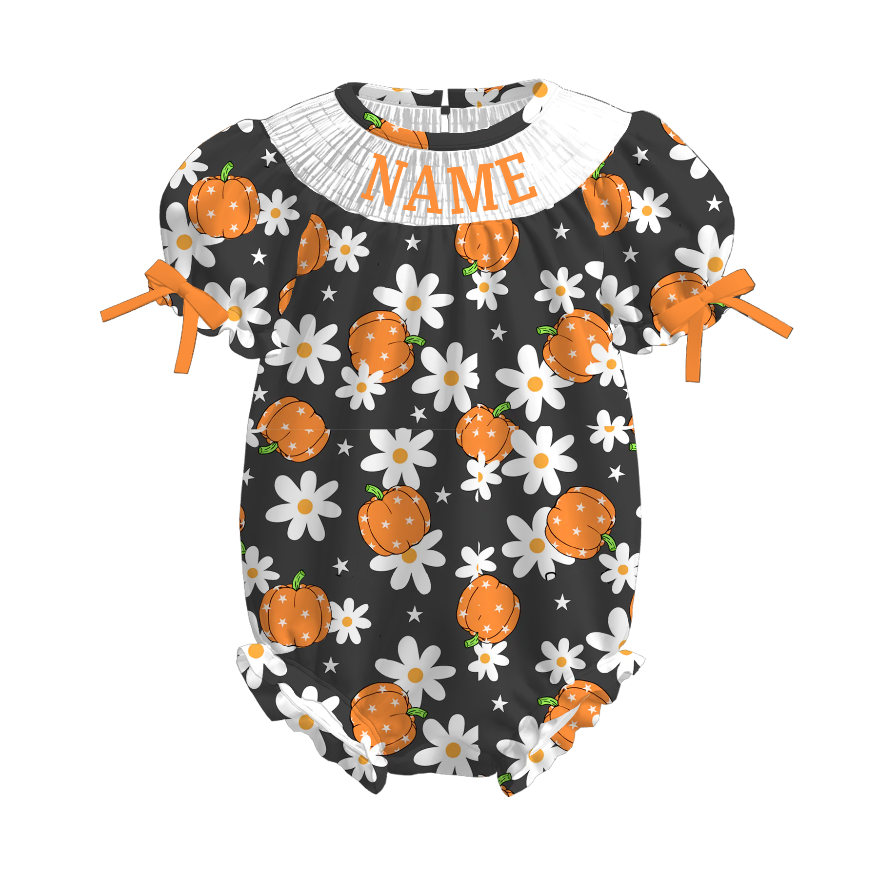 （Pre Order）Sisters Halloween Embroidery Smocked Dress＆Romper