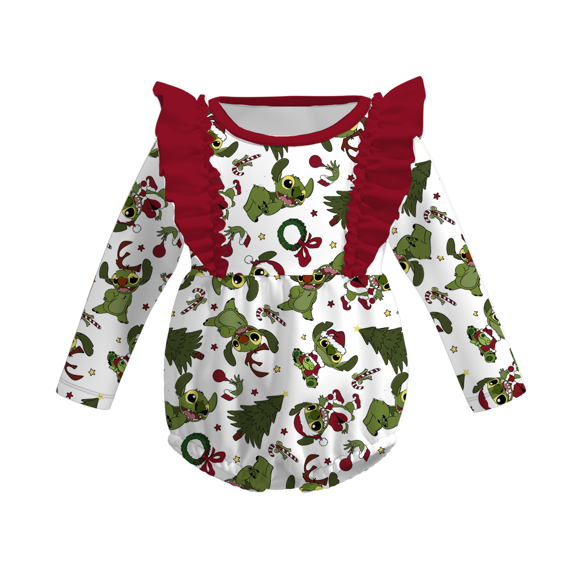（Pre Order）Family Christmas Cartoon Print Dress,Pajamas＆Romper