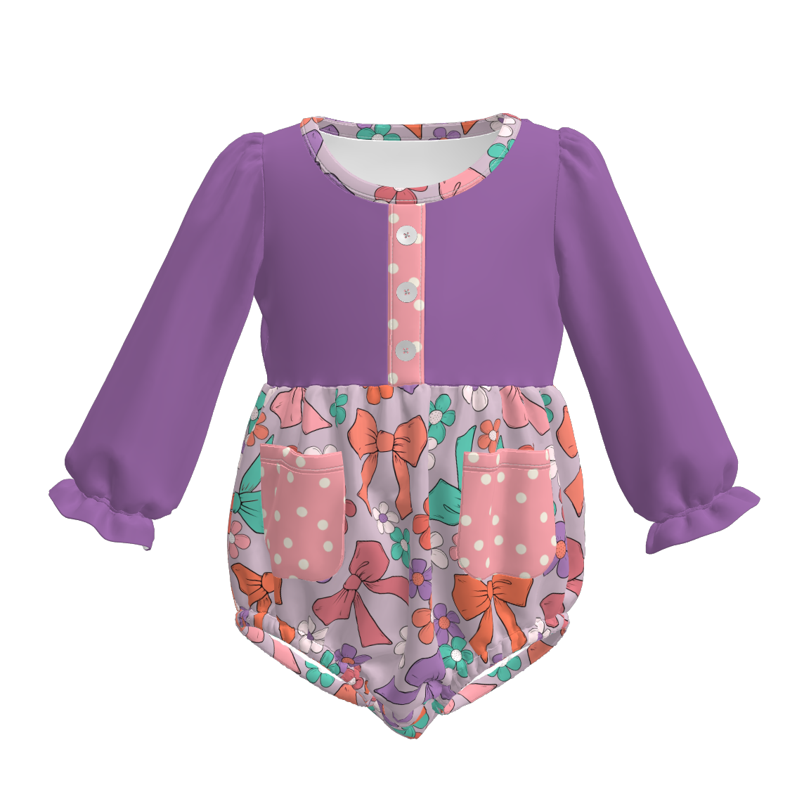 （Pre Order）Family Fall Bow Print Dress,Set＆Romper