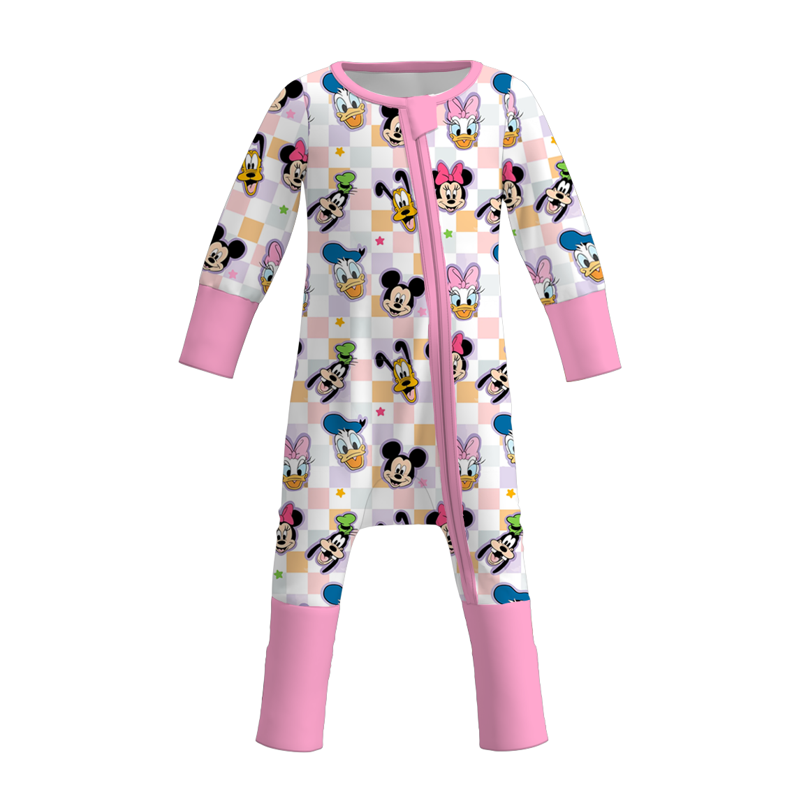 （Pre Order）Toddler Girls Fall Cartoon Print Bamboo Fabric Romper