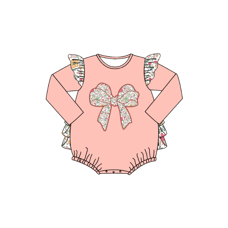 （Pre Order）Family Christmas Bow Applique Set&Romper