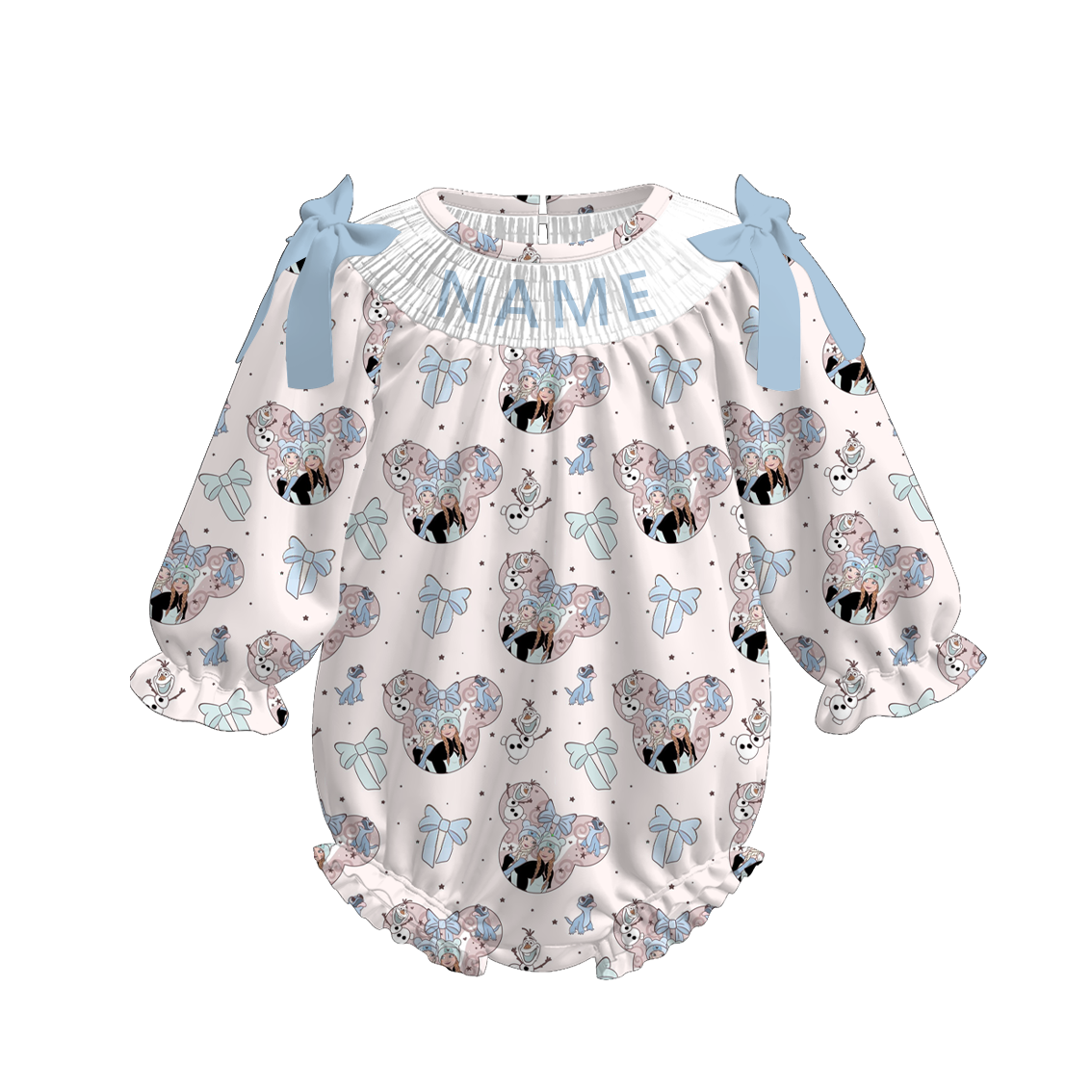 （Pre Order）Sisters Princess Embroidery Smocked Romper