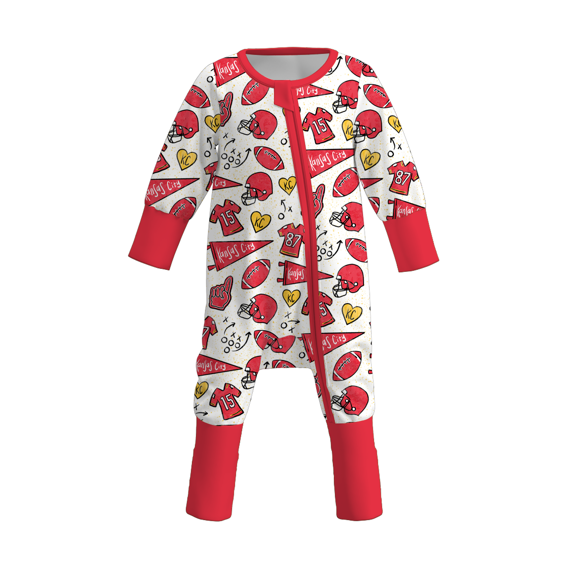 （Pre Order）Family Football Print Dress,Set＆Romper