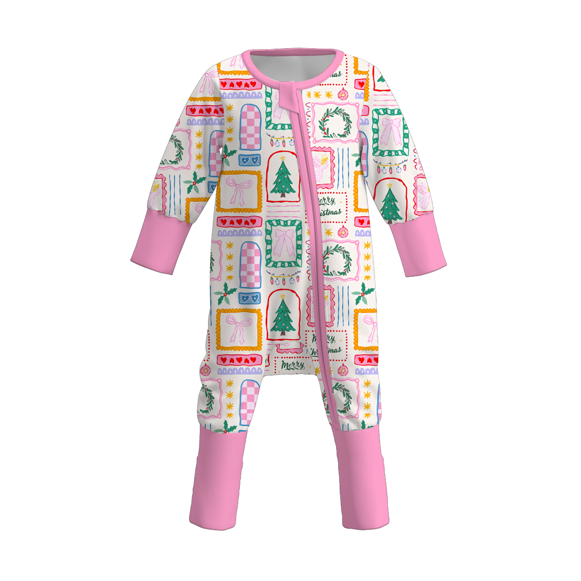 （Pre Order）Toddler Girls Christmas Print Romper