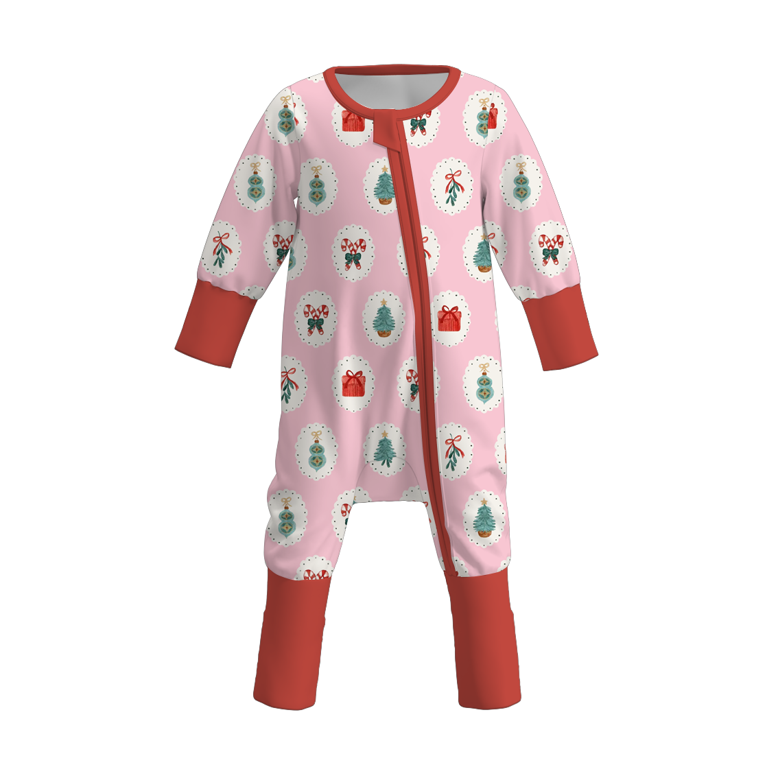 （Pre Order）Toddler Girls Christmas Print Romper