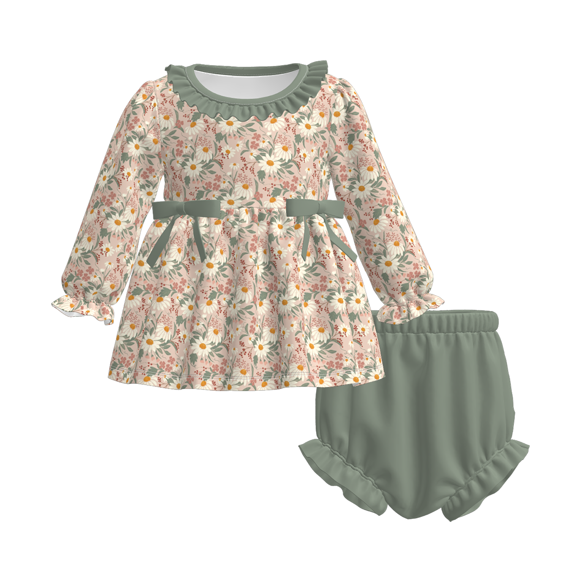 （Pre Order）Family Christmas Daisy Print Dress,Set&Top