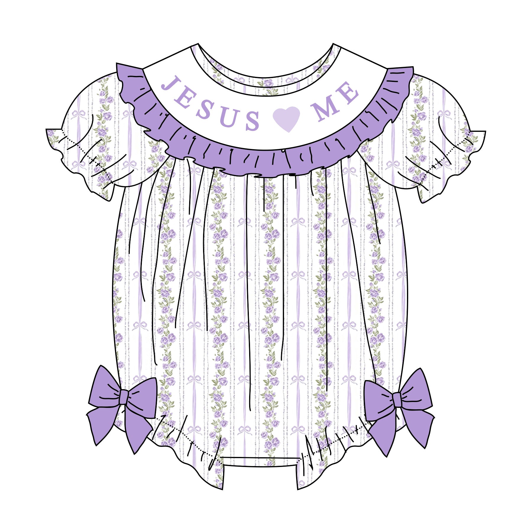 （Pre Order）Sisters Spring&Easter Embroidery Smocked Dress&Romper