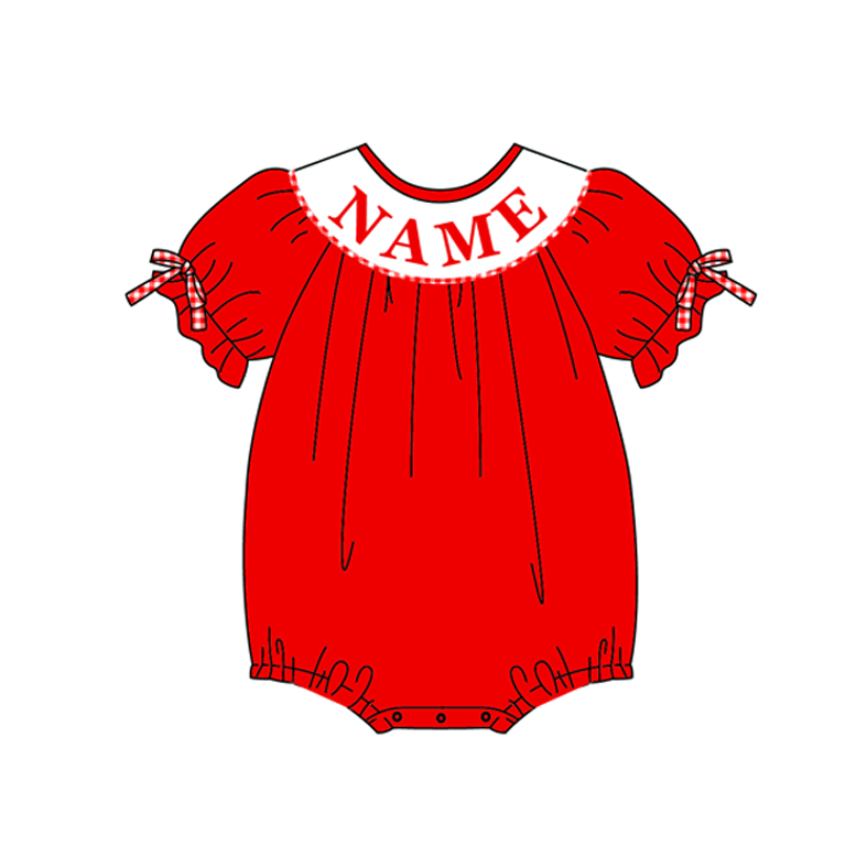 （Pre Order）Sisters Valentine's Day Embroidery Smocked Dress,Set&Romper