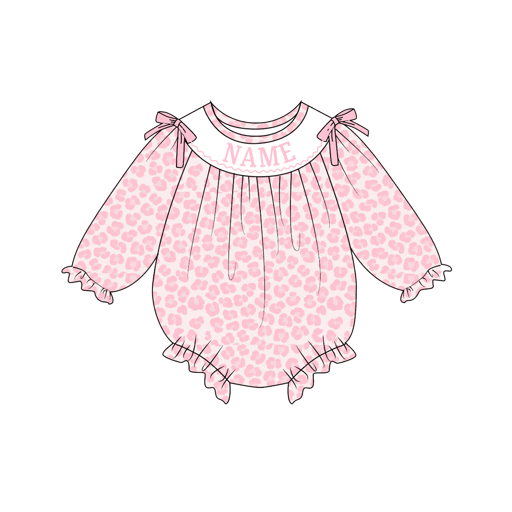 （Pre Order）Sisters Valentine's Day Embroidery Smocked Dress&Romper