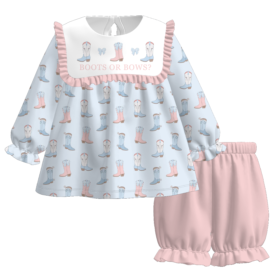 （Pre Order）Sisters Spring Boots Embroidery Dress&Romper