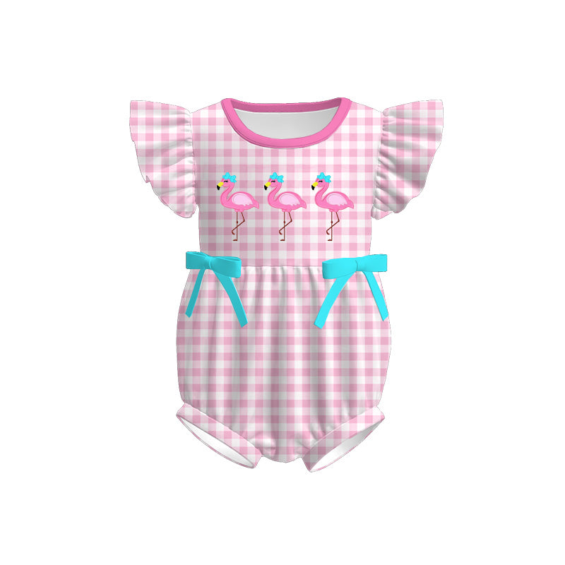 （Pre Order）Sisters Spring Flamingo Print Dress,Set&Romper