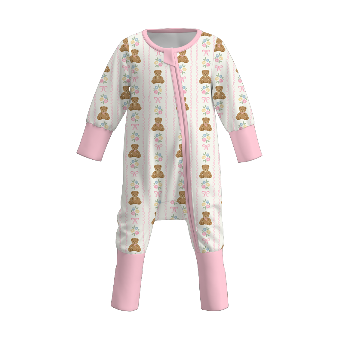 （Pre Order）Sisters Valentine's Day Bear Print Set&Romper
