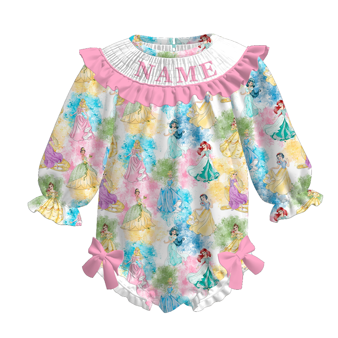 （Pre Order）Sisters Spring Princess Embroidery Smocked Dress&Romper