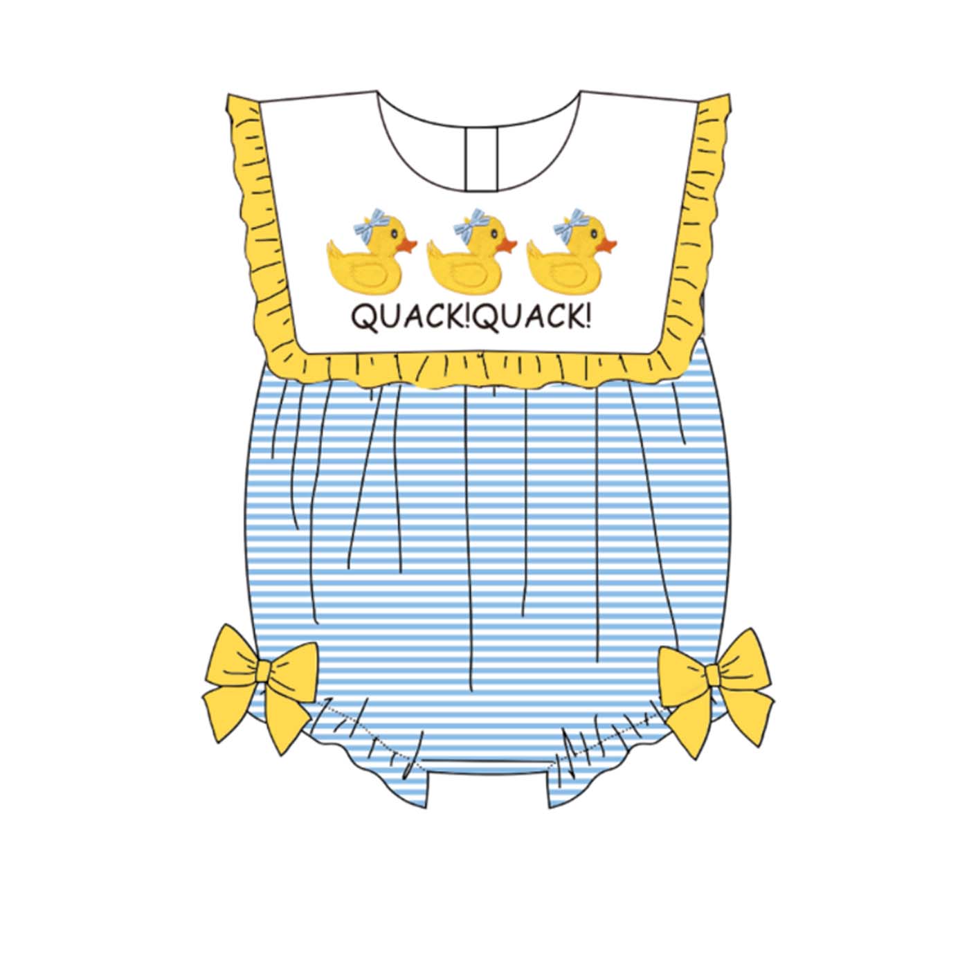 （Pre Order）Siblings Spring&Summer Duck Embroidery Dress,Set&Romper