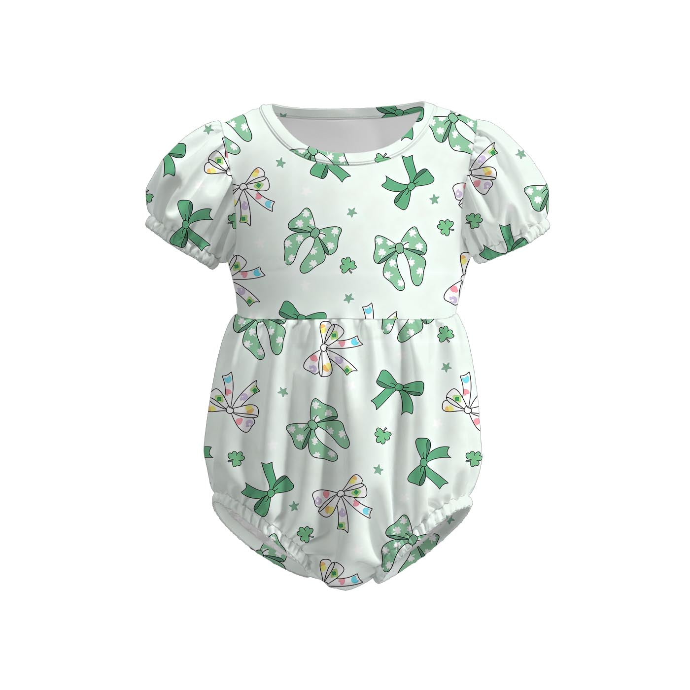 （Pre Order）Sisters St. Patrick's Day Bow Print Dress&Romper