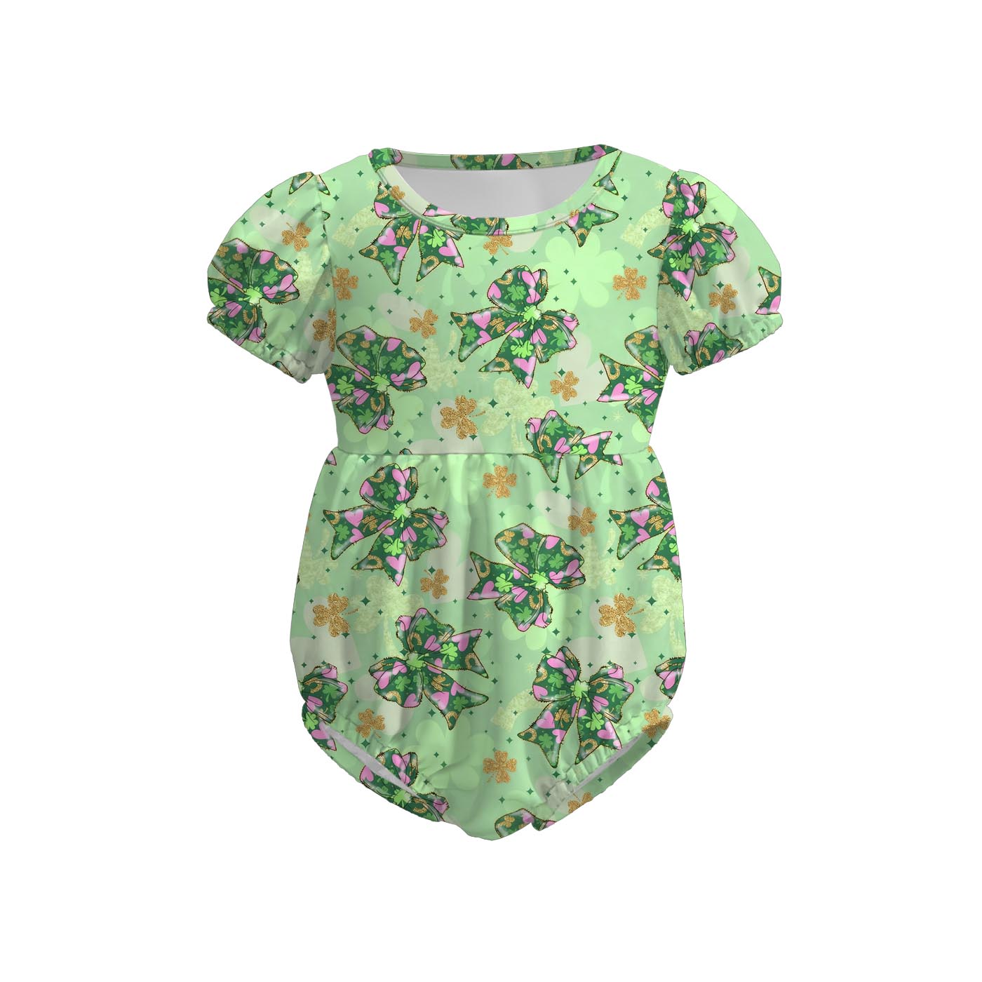 （Pre Order）Sisters St. Patrick's Day Bow Print Dress&Romper