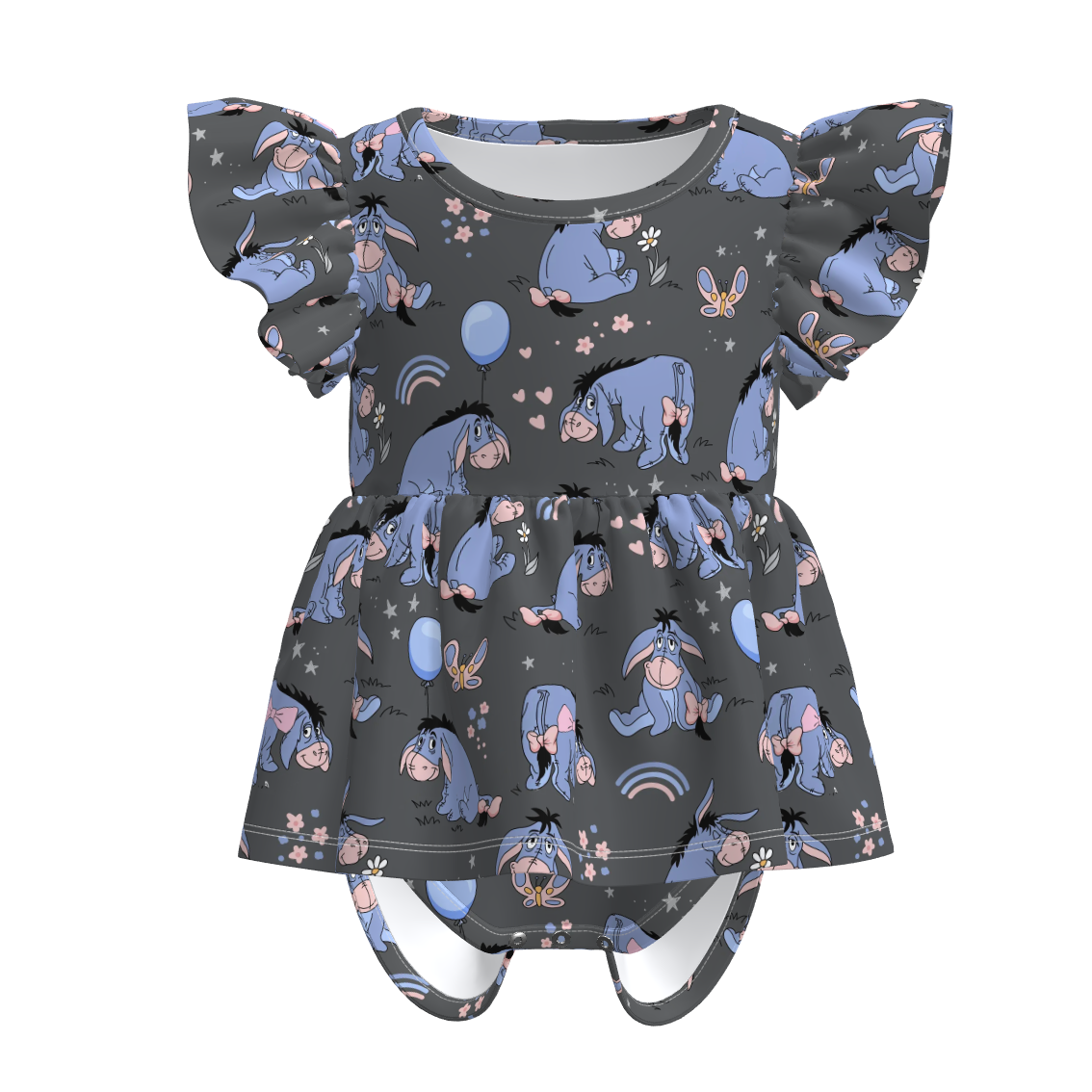 （Pre Order）Toddler Girls Spring&Summer Cartoon Print Romper