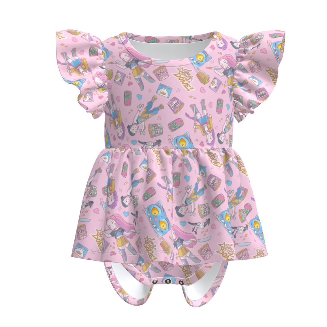 （Pre Order）Toddler Girls Spring&Summer Movie Character Print Romper