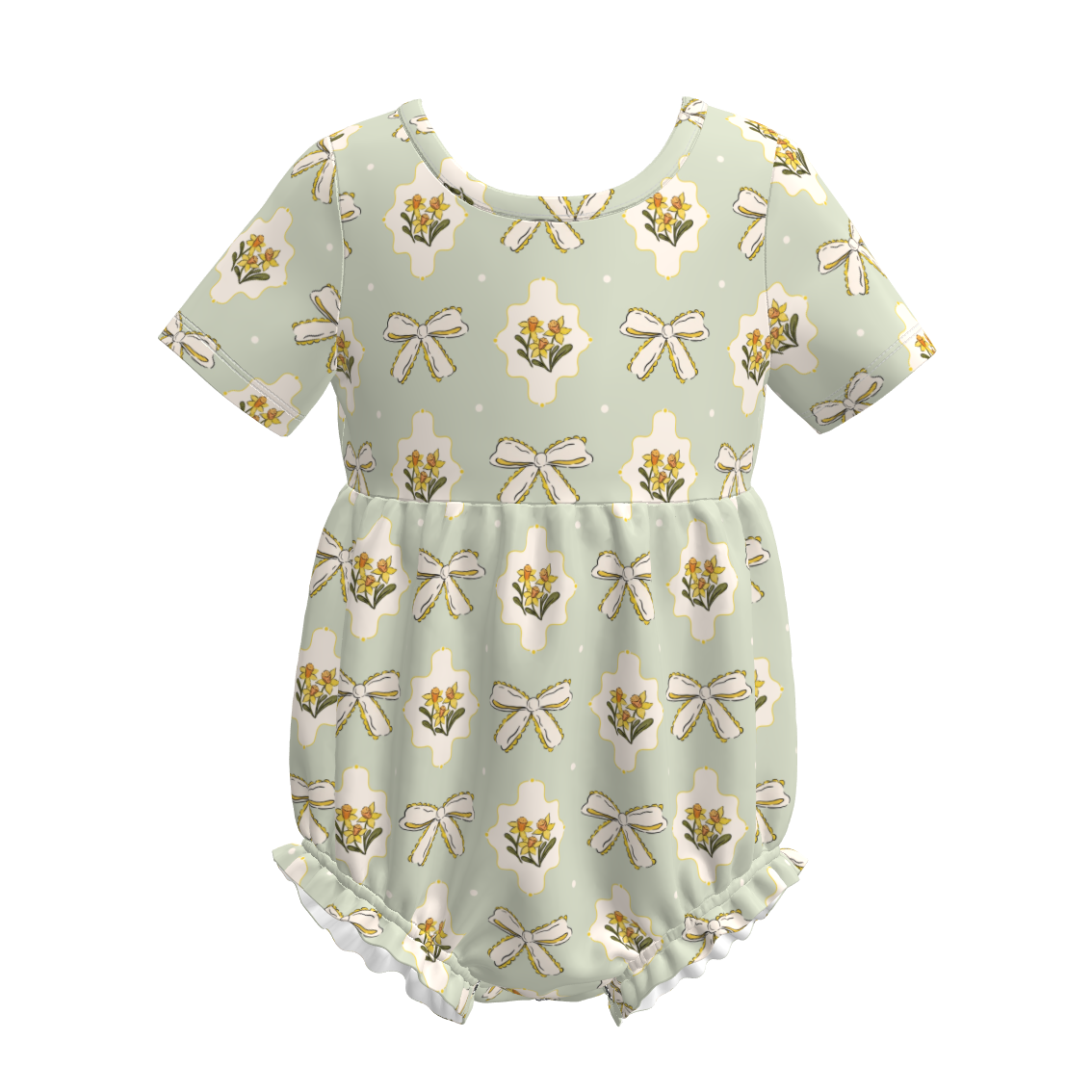 （Pre Order）Toddler Girls Spring&Summer Floral Print Romper