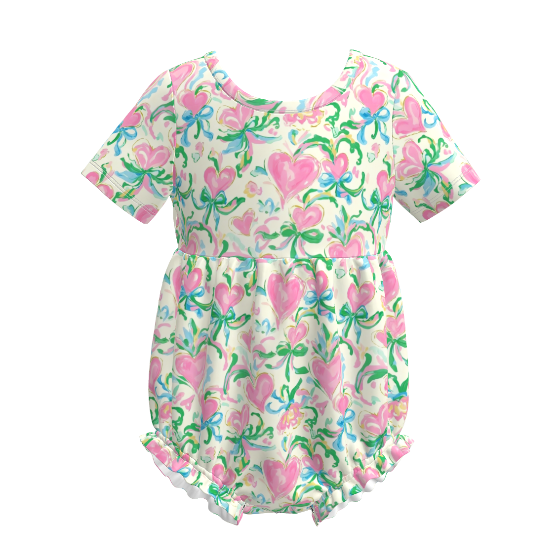 （Pre Order）Toddler Girls Spring&Summer Floral Print Romper