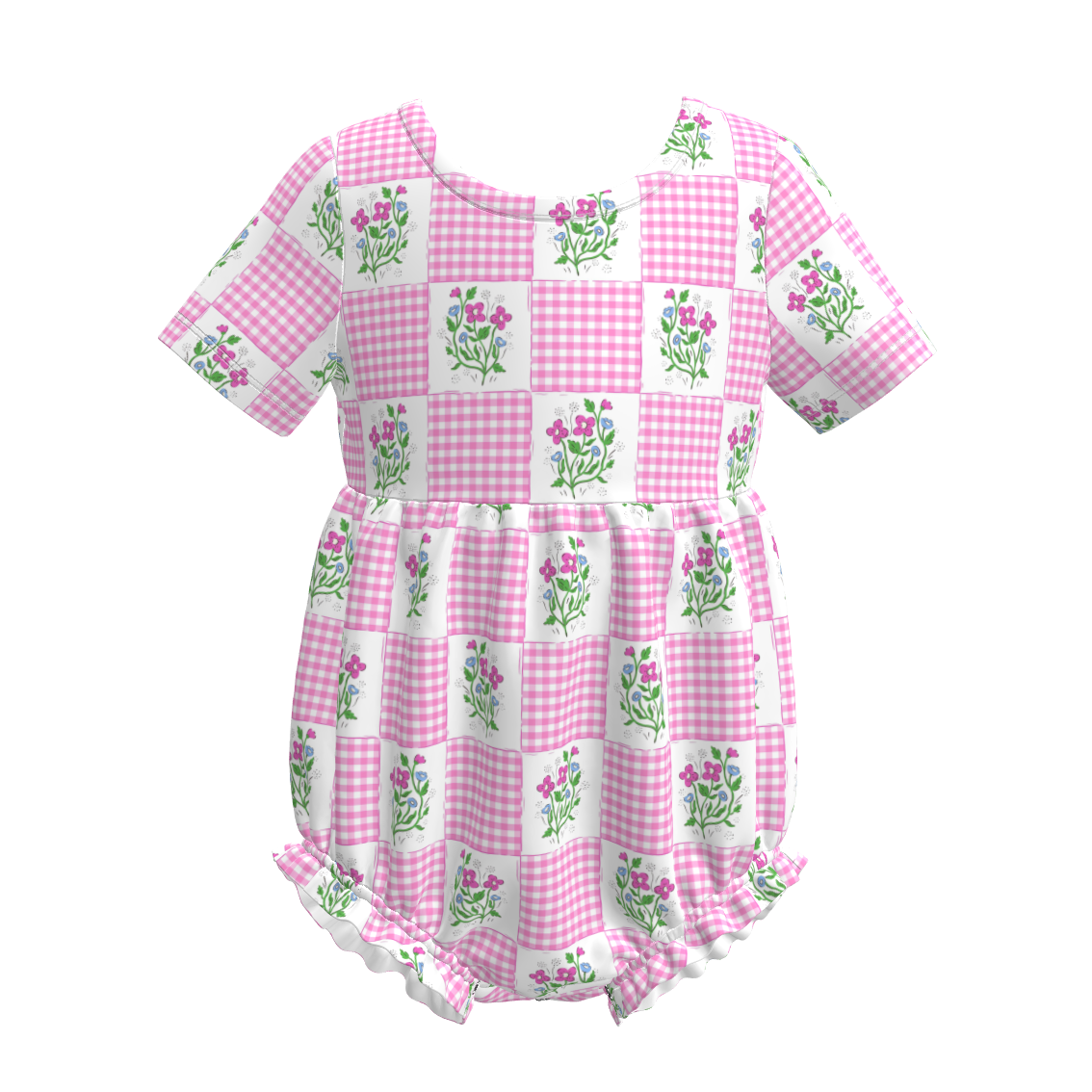 （Pre Order）Toddler Girls Spring&Summer Floral Print Romper