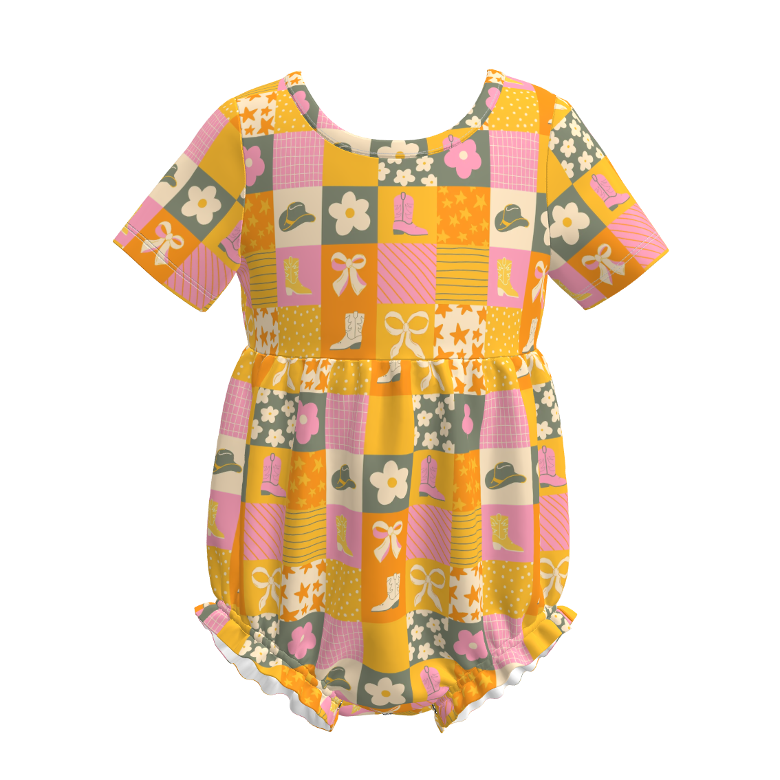 （Pre Order）Toddler Girls Spring&Summer Floral Print Romper