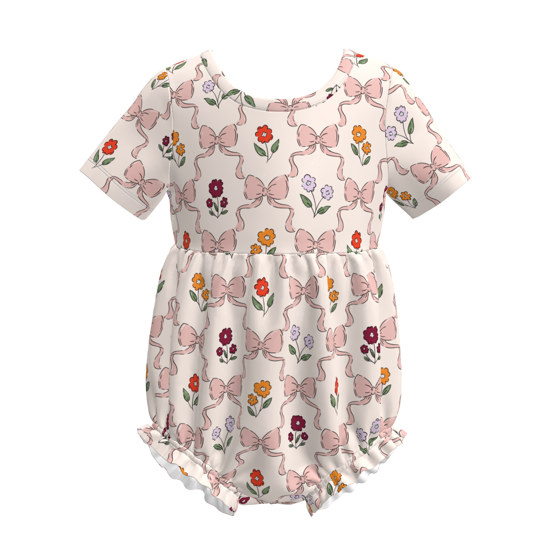 （Pre Order）Toddler Girls Spring&Summer Floral Print Romper