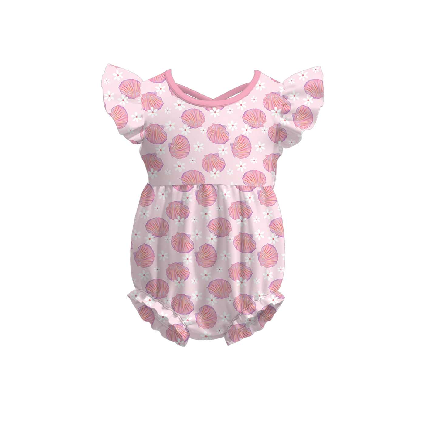 （Pre Order）Sisters Spring&Summer Seashell Print Dress,Set&Romper