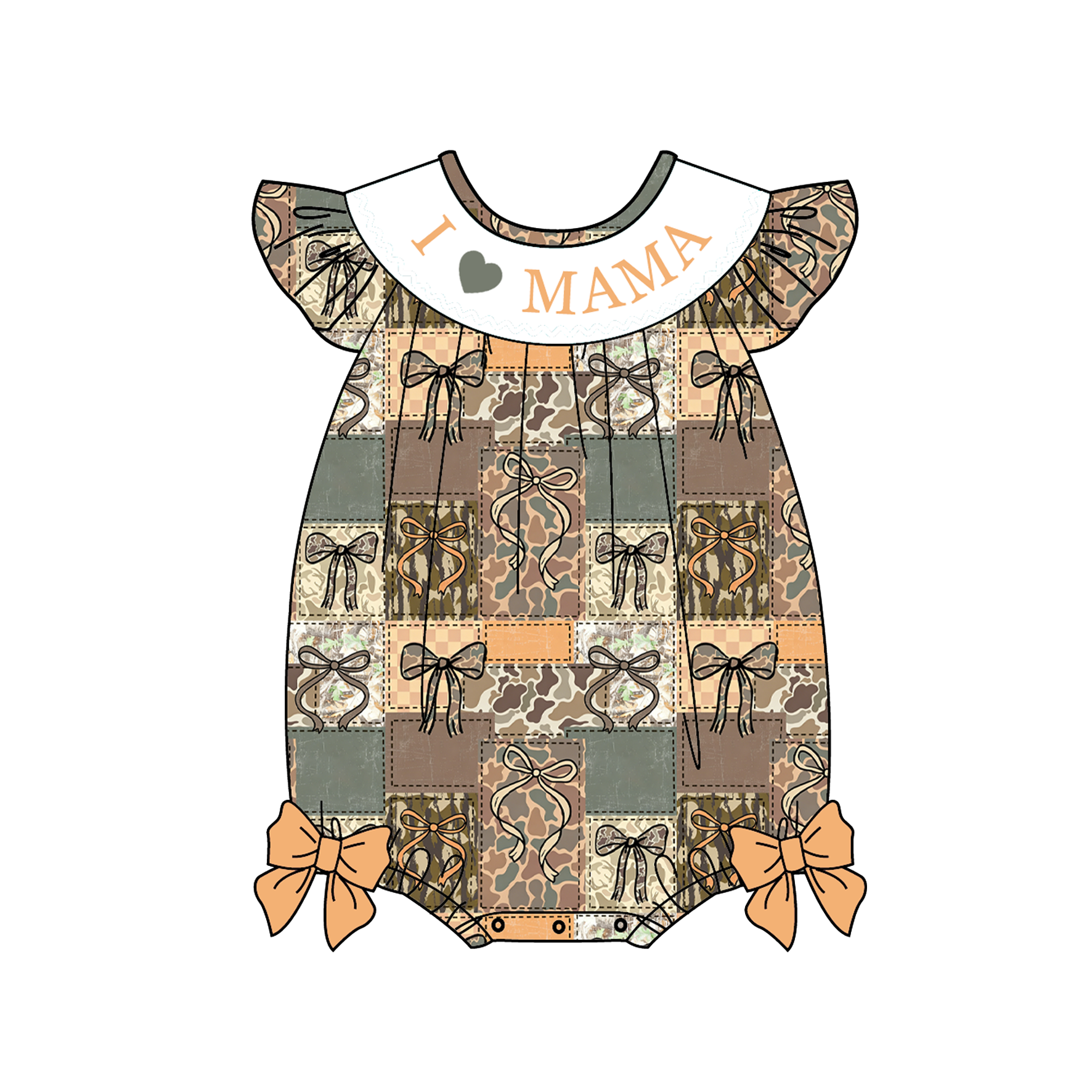 （Pre Order）Sisters Spring&Summer I♥MAMA Embroidery Smocked Dress&Romper