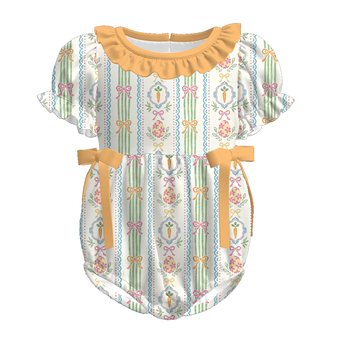 （Pre Order）Sisters Easter Bunny Print Dress&Romper