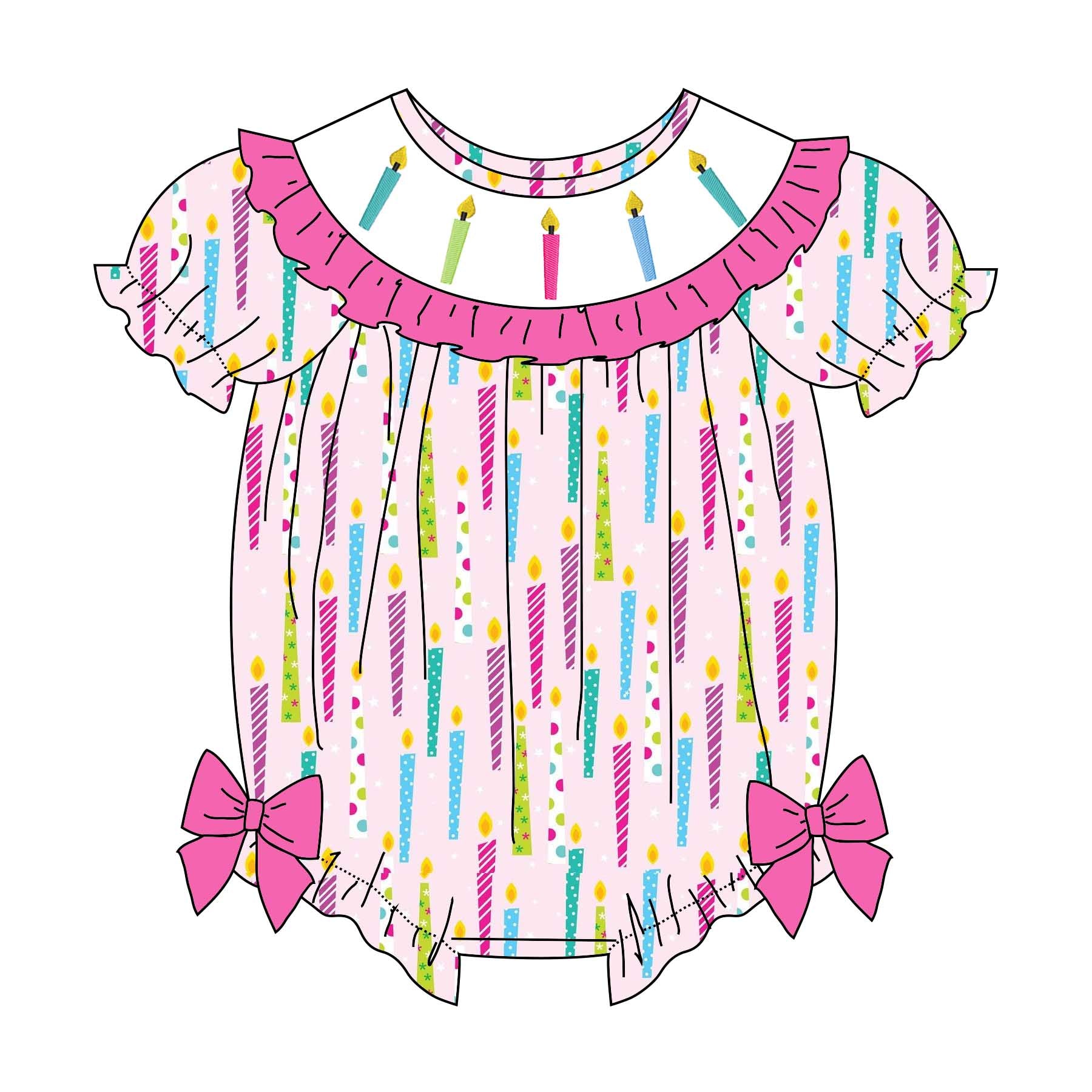 （Pre Order）Sisters Spring&Summer BIRTHDAY GIRL Embroidery Smocked Dress&Romper