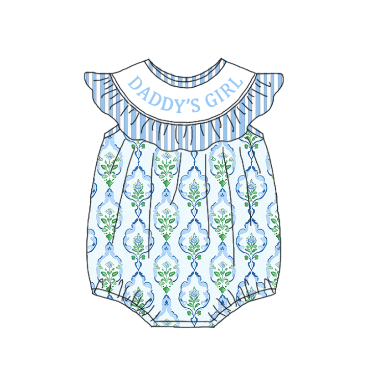 （Pre Order）Sisters Spring&Summer DADDY'S GIRL Embroidery Smocked Dress&Romper