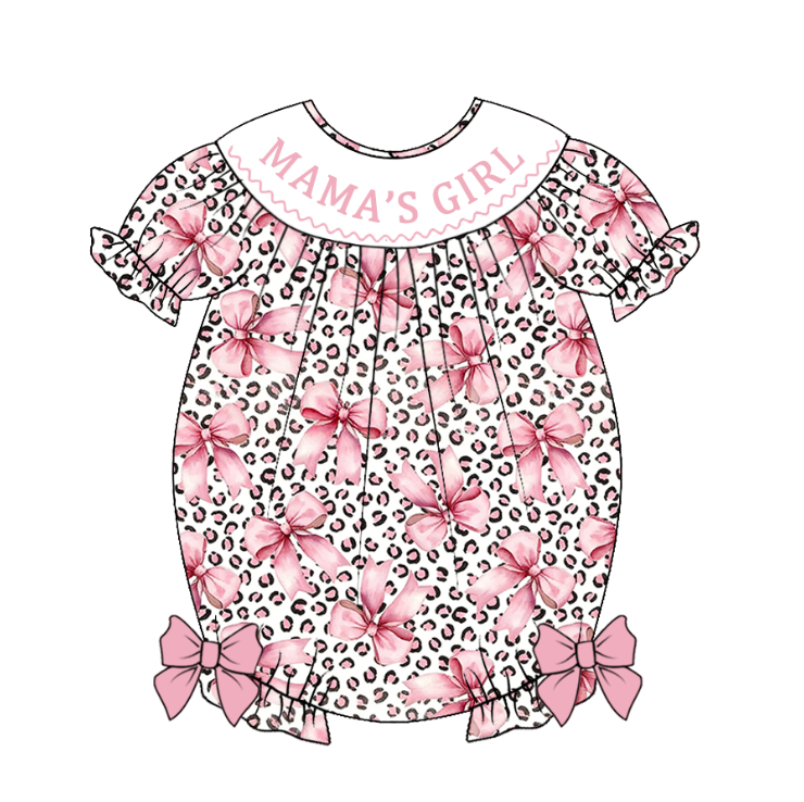（Pre Order）Sisters Spring&Summer MAMA'S GIRL Embroidery Smocked Dress&Romper