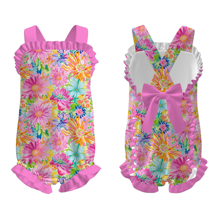 （Pre Order）Family Spring&Summer Floral Print Dress,Jumpsuit&Romper