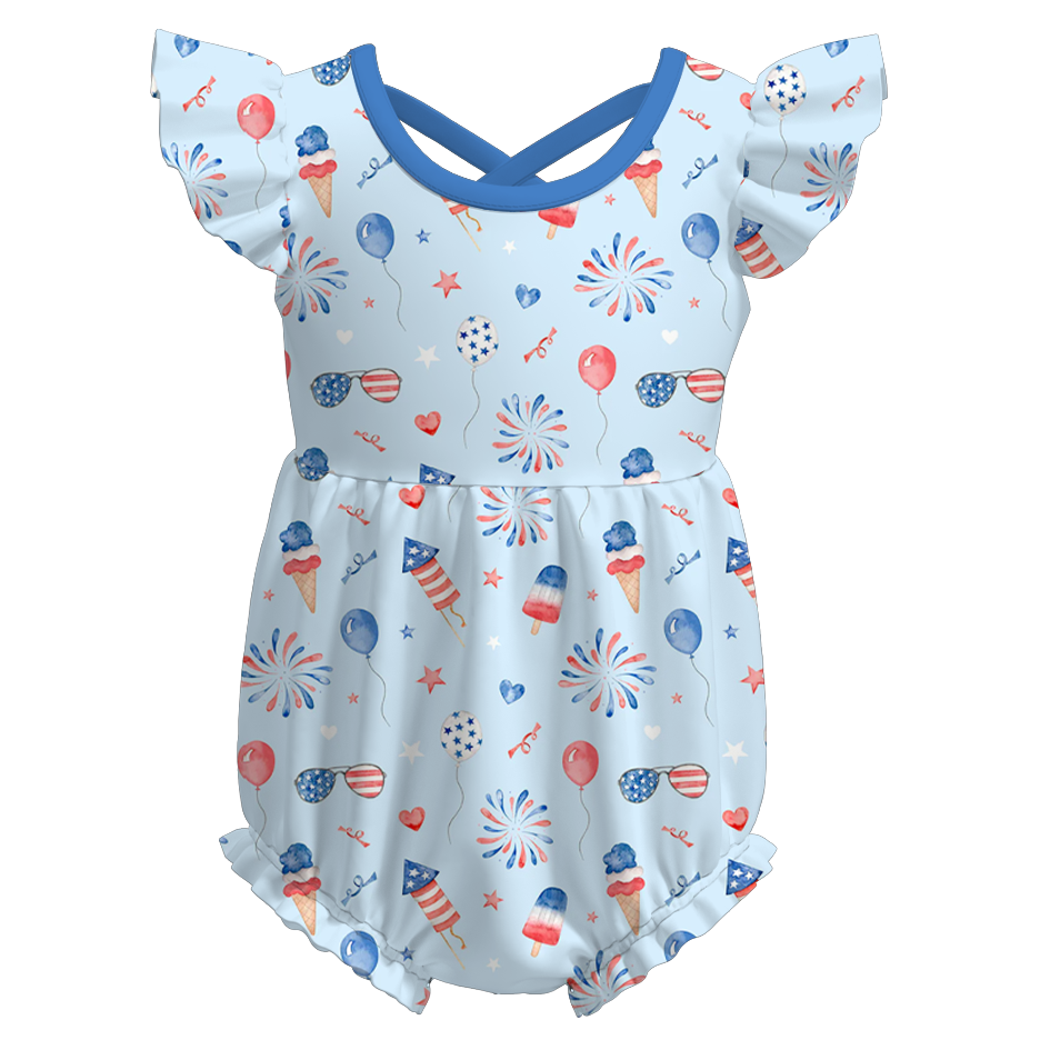（Pre Order）Sisters Patriotic Print Dress&Romper