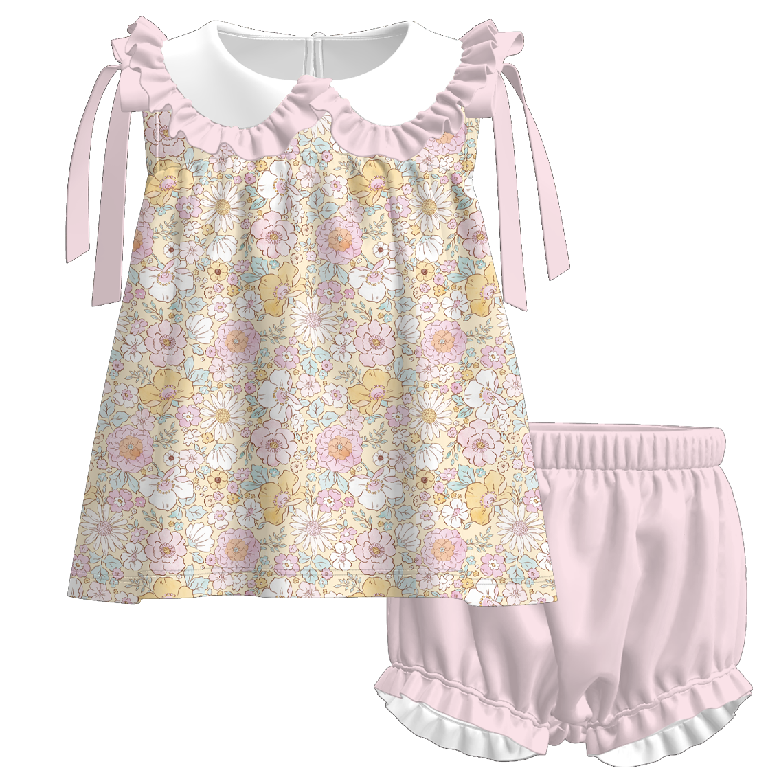 （Pre Order+Prepack Zone）Sisters Floral Print Dress,Set&Romper