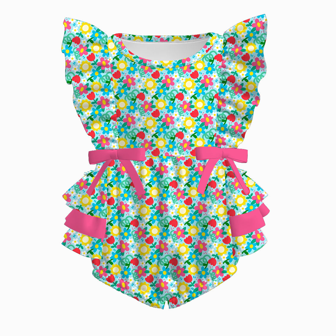 （Pre Order+Prepack Zone）Toddler Girls Spring&Summer Print Romper