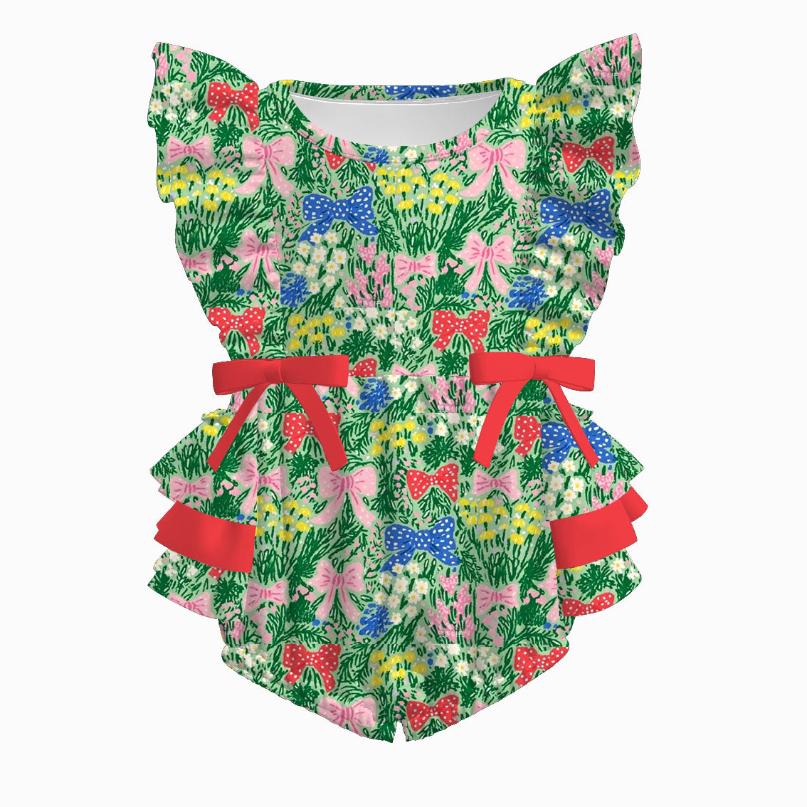 （Pre Order+Prepack Zone）Toddler Girls Spring&Summer Print Romper