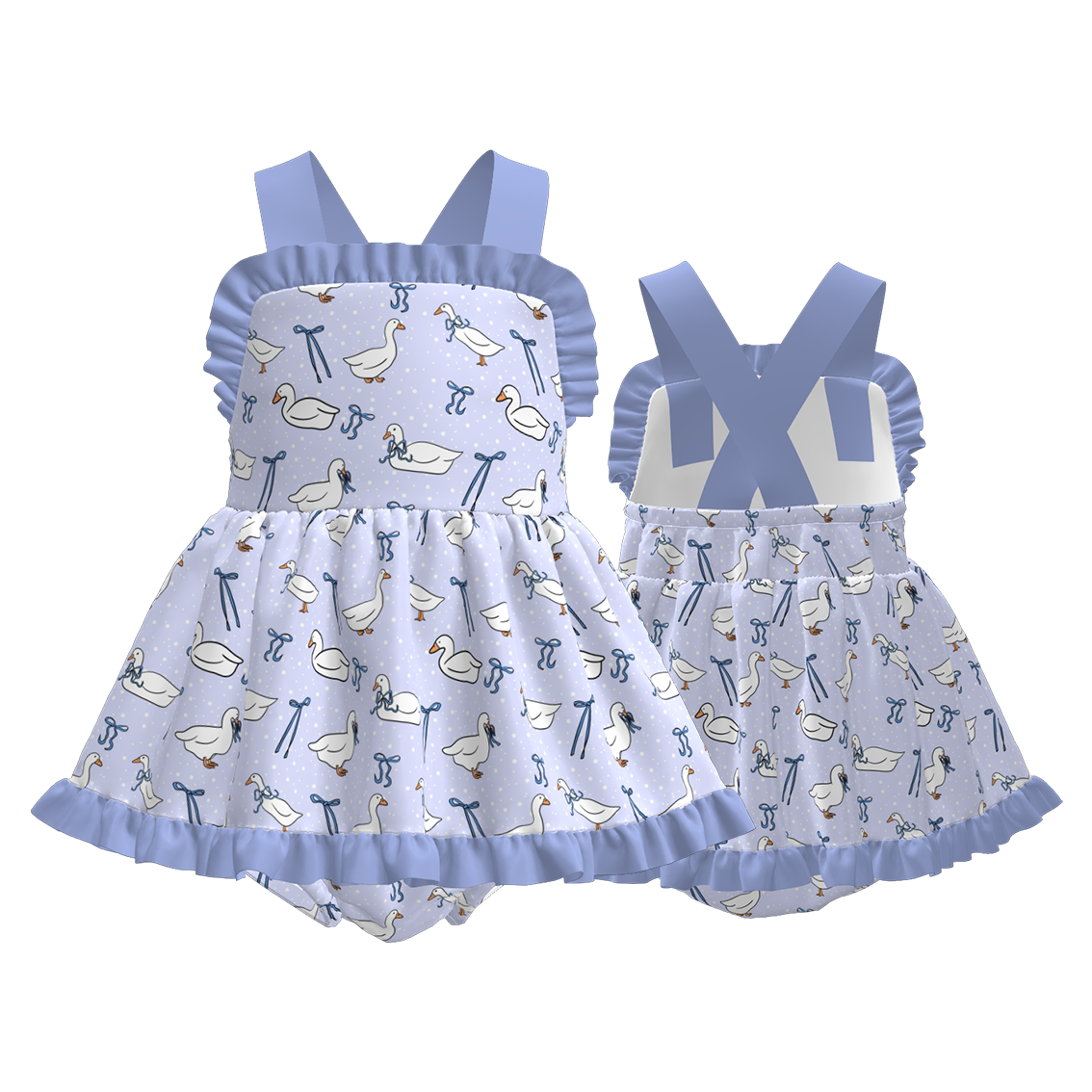 （Pre Order+Prepack Zone）Sisters Princess&Goose Print Dress&Romper