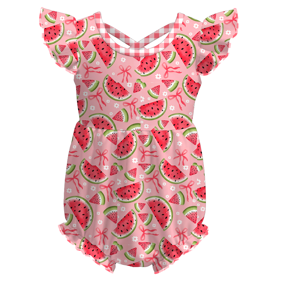 （Pre Order+Prepack Zone）Toddler Girls Summer Print Romper