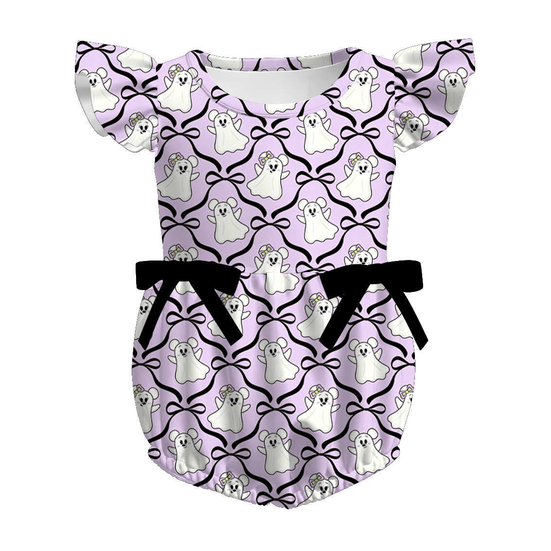 （Pre Order+Prepack Zone）Sisters Halloween Cartoon Print Dress&Romper