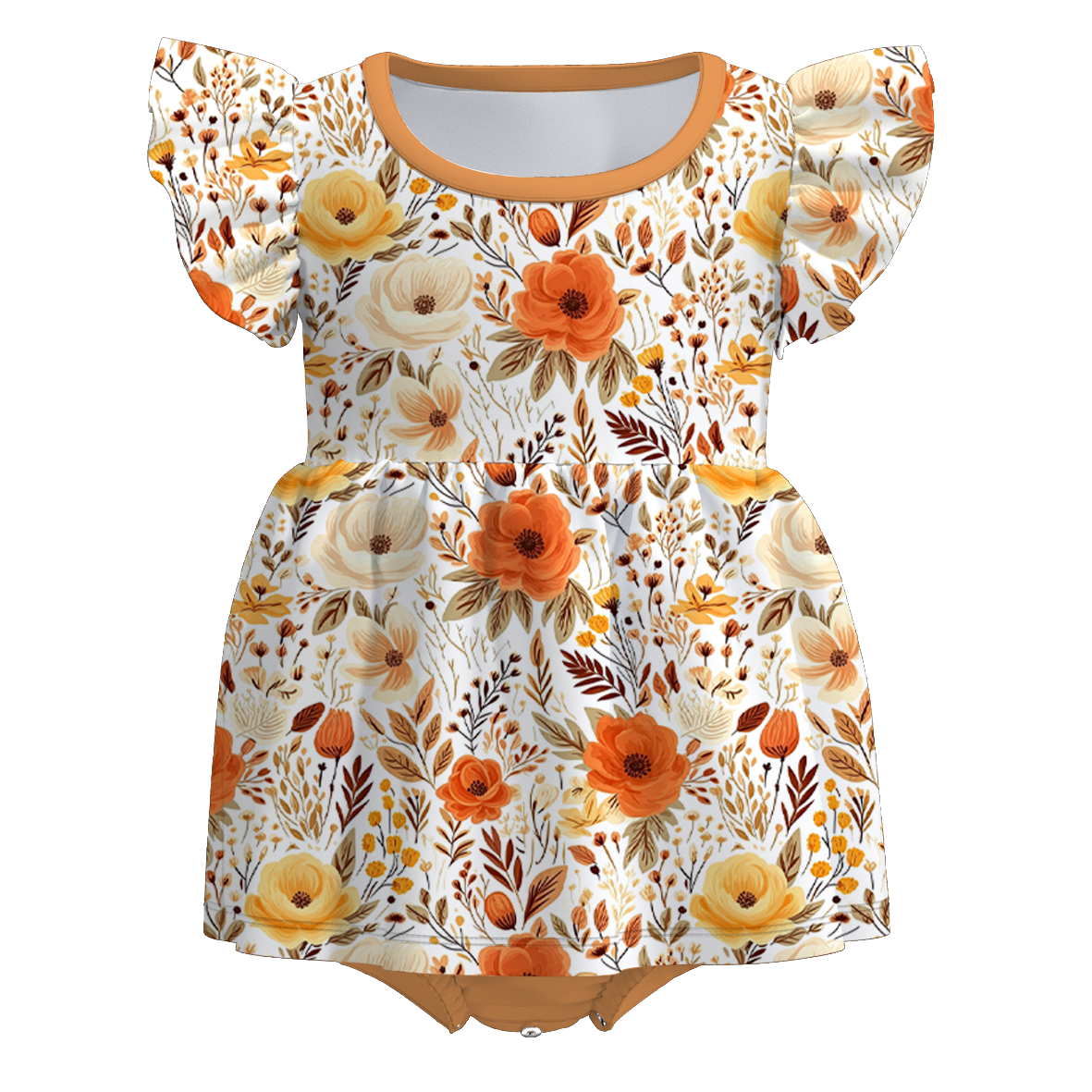 （Pre Order）Family Fall Floral Print Skort Set&Romper