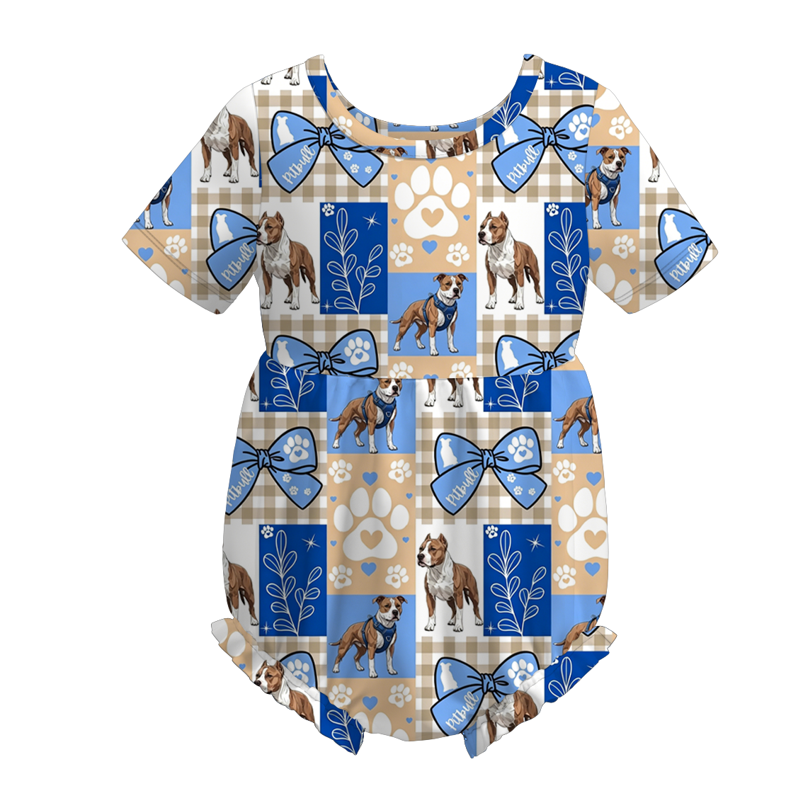 （Pre Order+Prepack Zone）Sisters Fall Puppy Print Dress&Romper