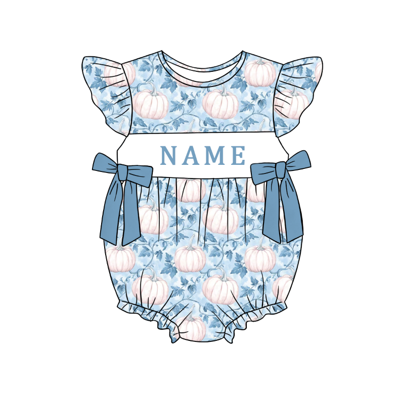 （Pre Order）Siblings Pumpkin Embroidery Smocked Set&Romper