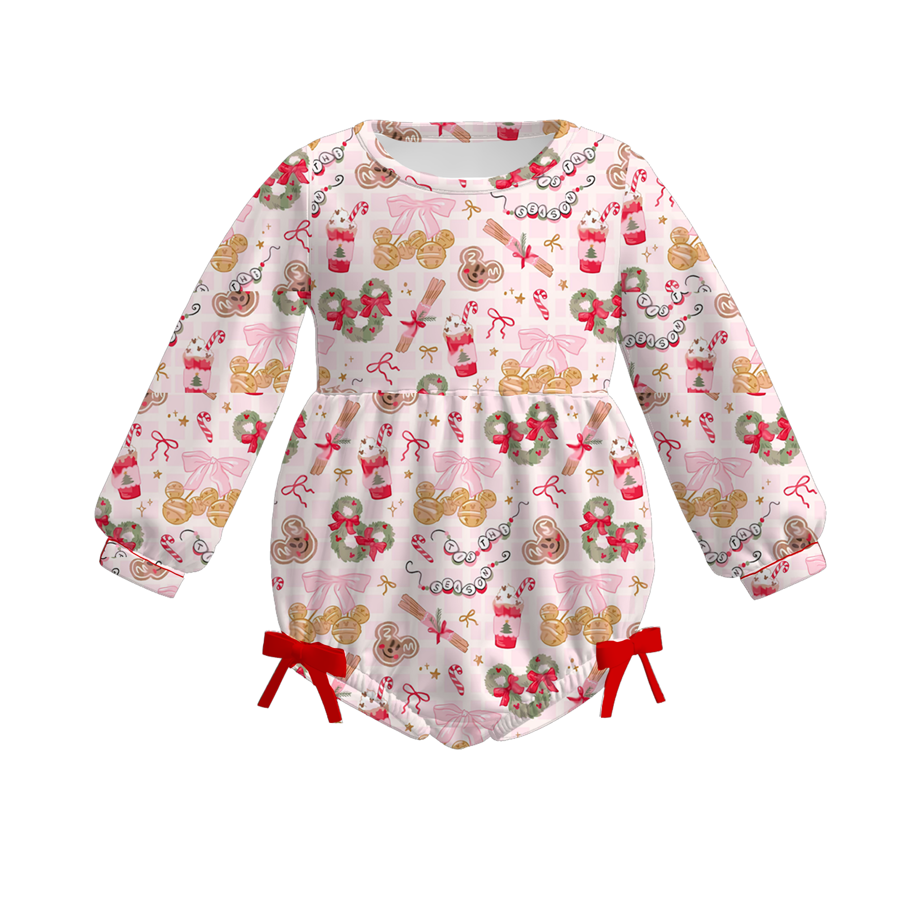 （Pre Order）Toddler Girls Christmas Print Romper
